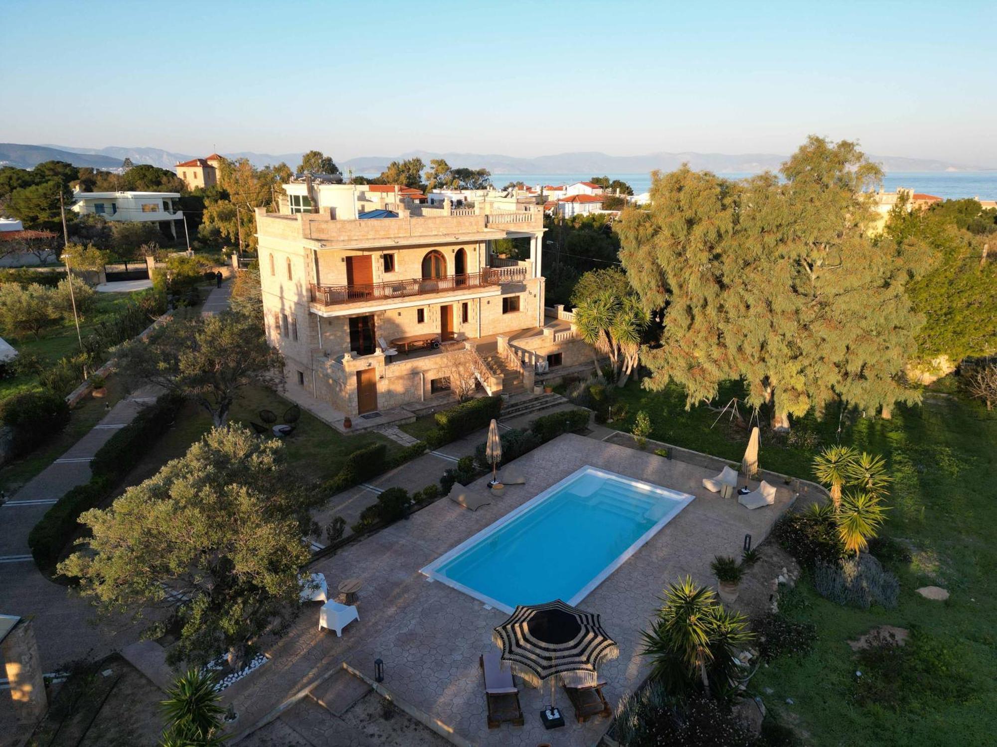 Seaside "Stone & Light Villa Ii" Close To Aegina City Khloi Экстерьер фото